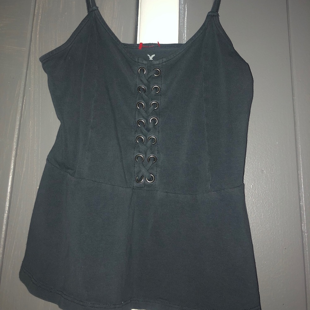 a grey crop top